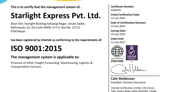 Celebrating Starlight Express's ISO 9001:2015 Certification